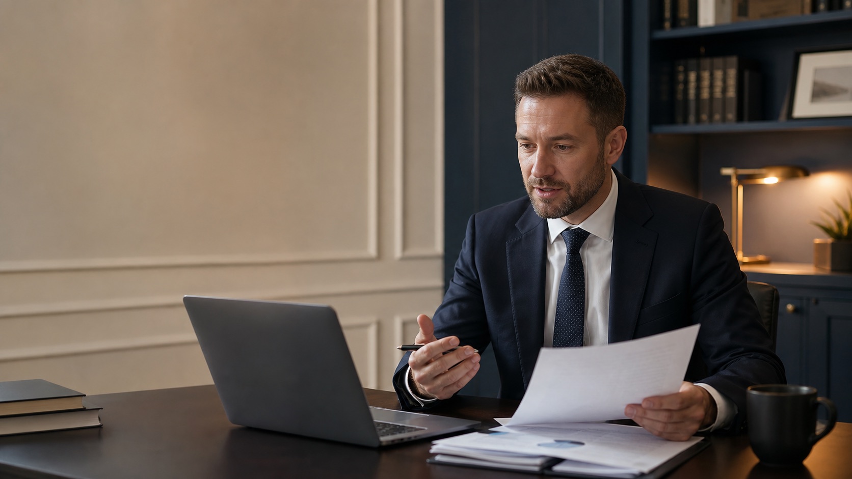 Konsultacja prawna online w nowoczesnym gabinecie